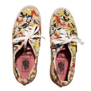 Vans Disney Collection Princess White Multi Colored Sneakers Women's Size 9.5